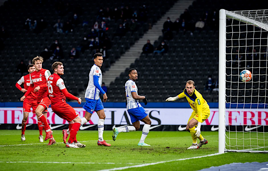 Nach dem Anschlusstreffer zum 1:2 schöpfte Hertha BSC gegen den 1. FC Köln noch einmal Hoffnung.