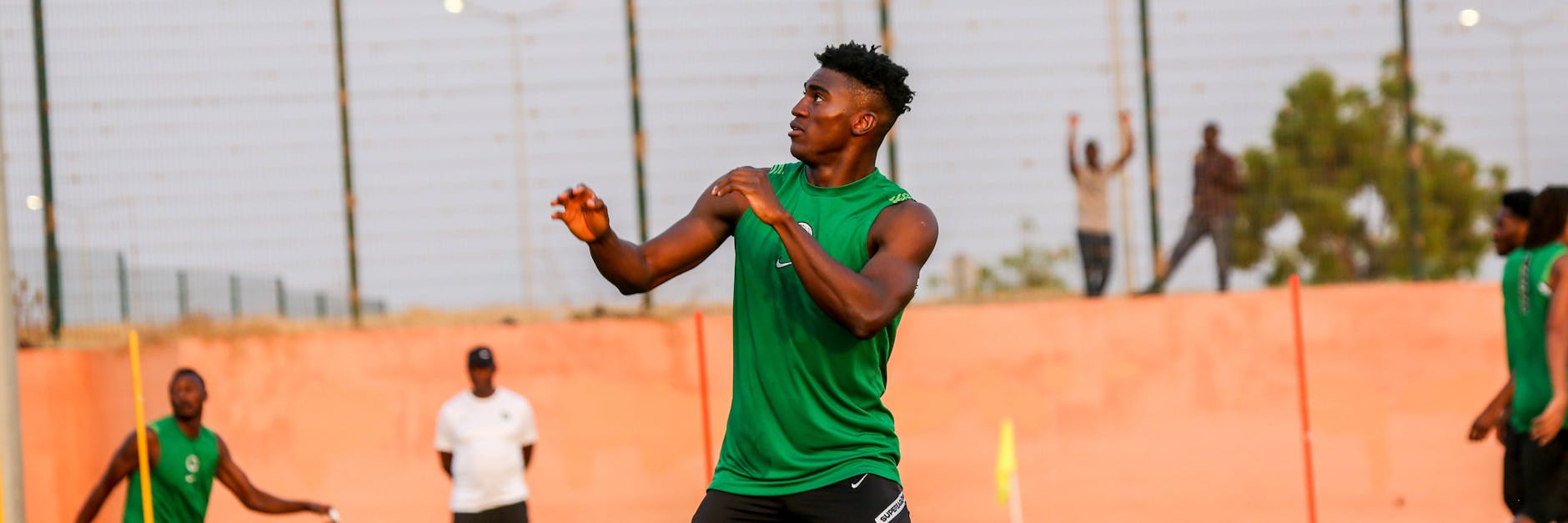 Unions Taiwo Awoniyi bereitet sich mit Nigeria in Kamerun derzeit auf den Afrika-Cup vor.