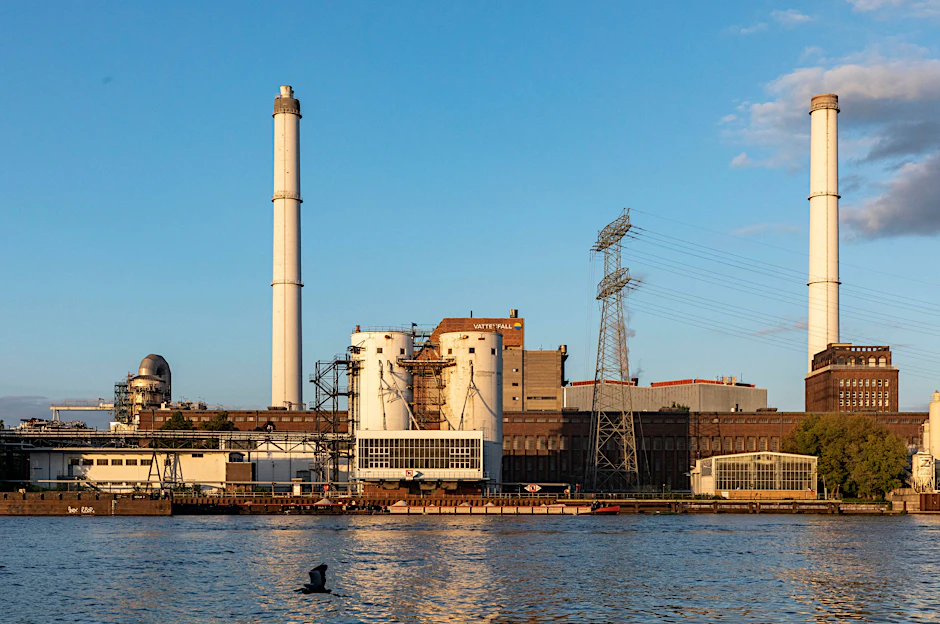 Das Vattenfall-Kraftwerk Klingenberg in Rummelsburg.