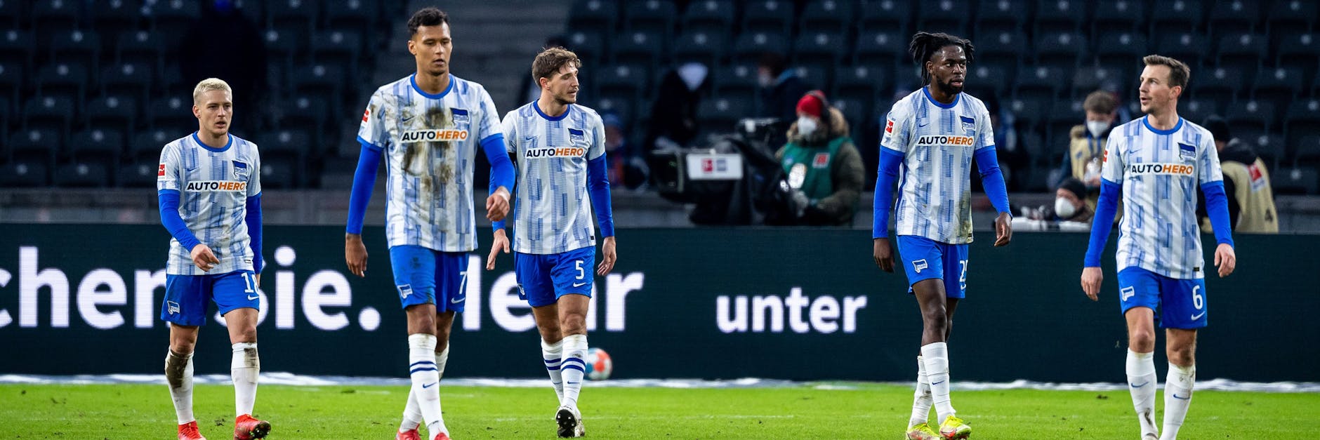 Müssen in Wolfsburg mal wieder eine Reaktion zeigen: Die Profis von Hertha BSC.