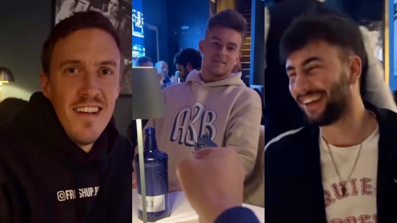 Union-Star Max Kruse und die beiden Hertha-Profi Maximilian Mittelstädt und Marco Richter trafen sich beim Abendessen.