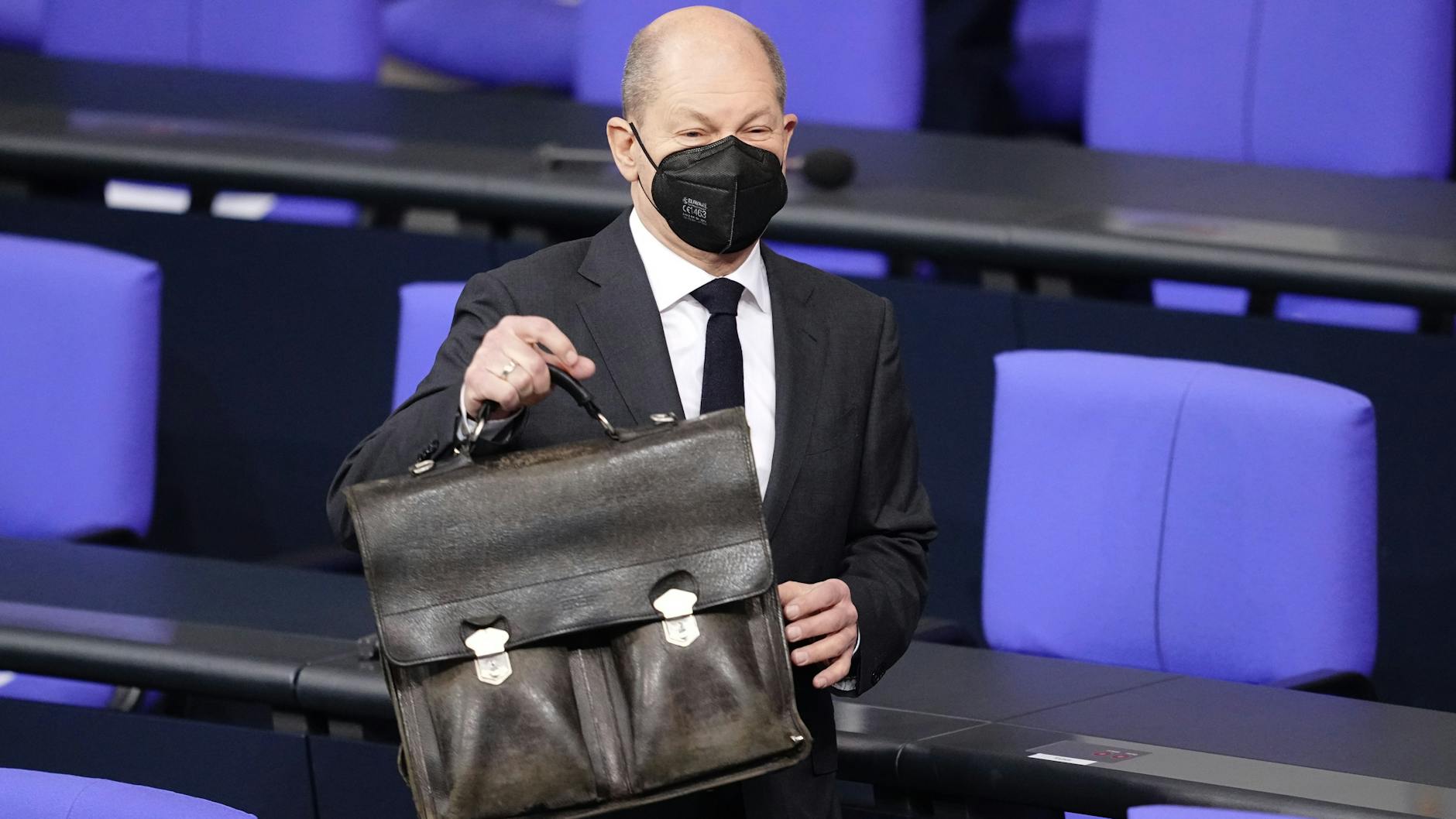 Der heutige Bundeskanzler und frühere Juso-Vorsitzende Olaf Scholz (SPD)