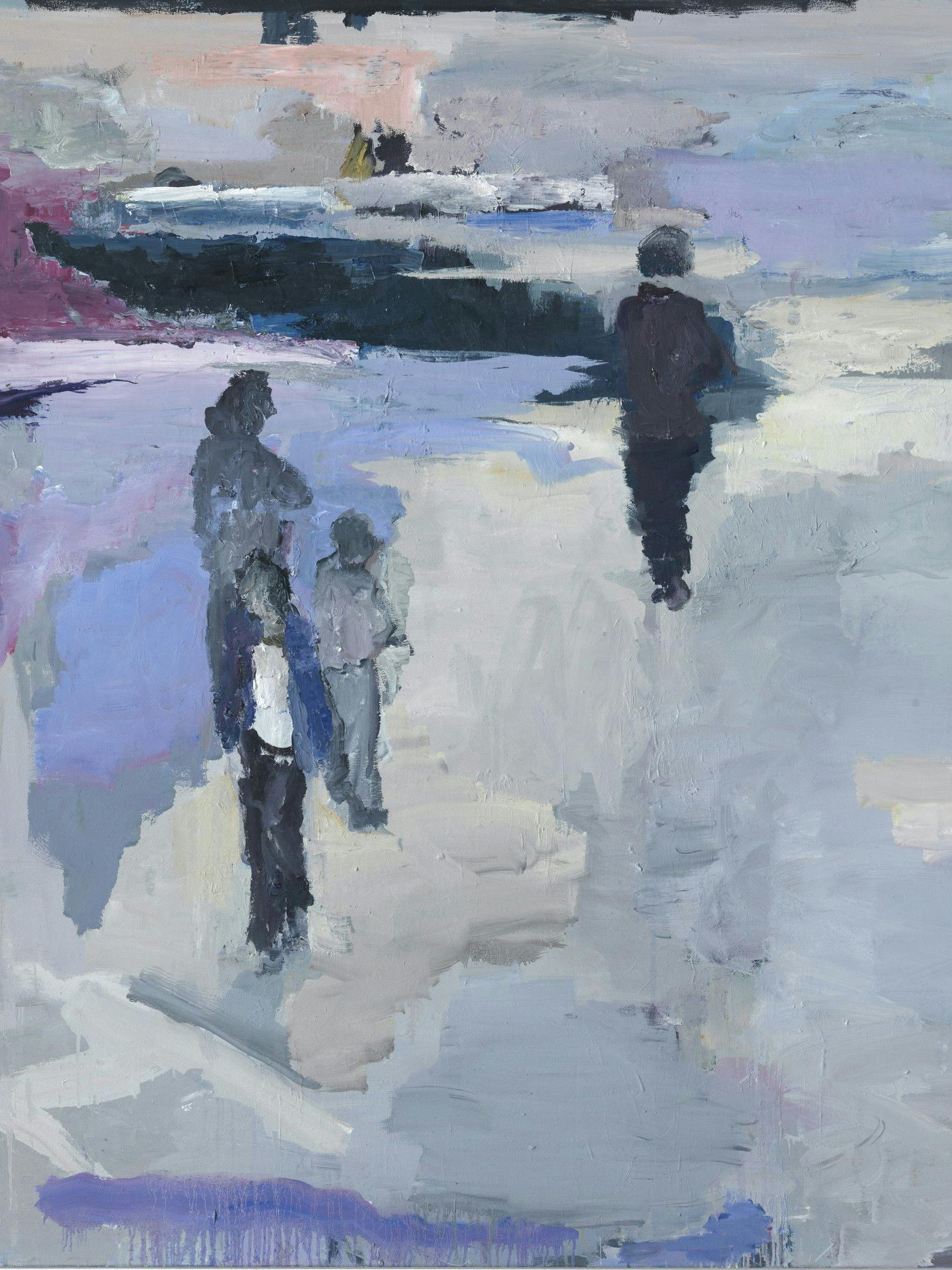 Ulrike Pisch: „Ziehende Wolken“, 2021, Öl auf Leinwand.