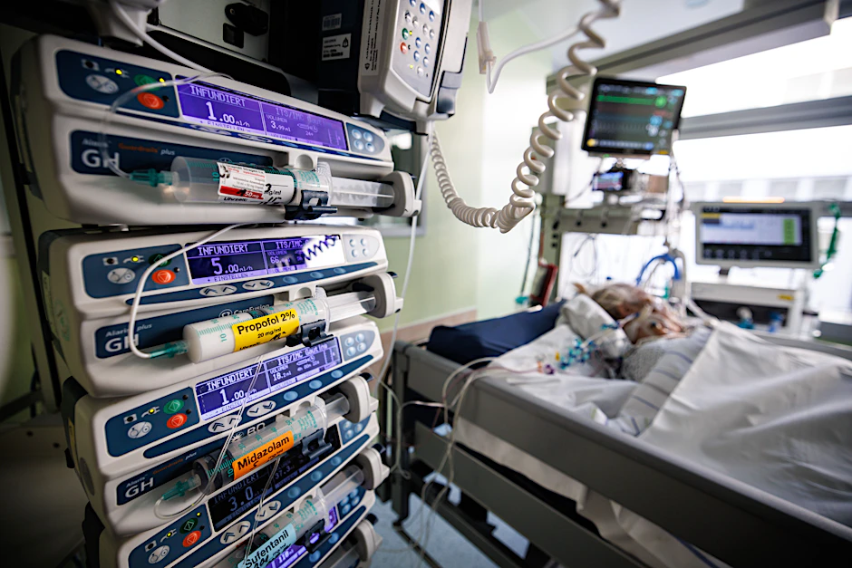 Ein Covid-Patient in einer Brandenburger Klink