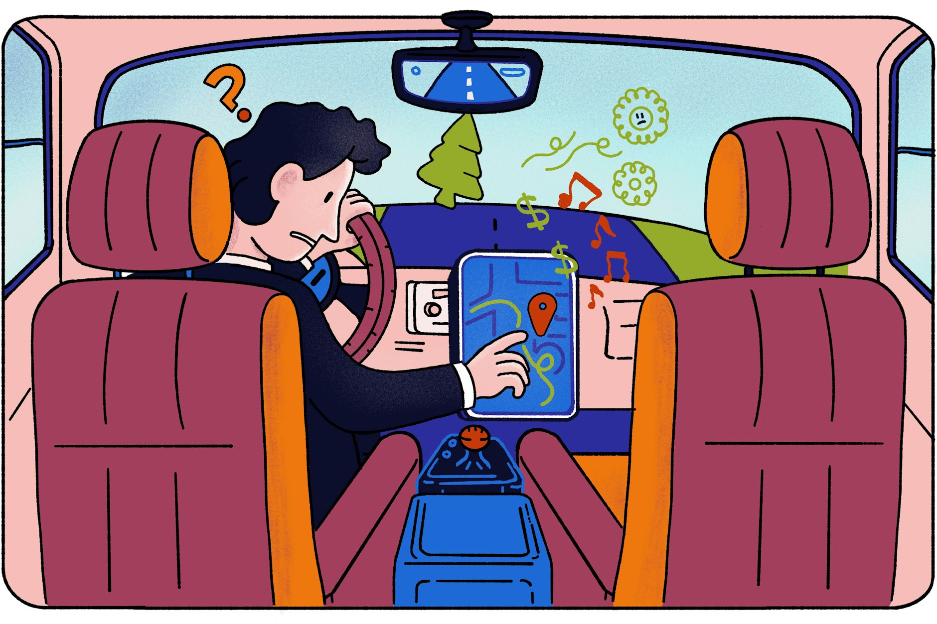 Unbequem, gefährlich und gesundheitsschädlich: So fühlt sich eine Fahrt mit einem Uber für den Autor an.