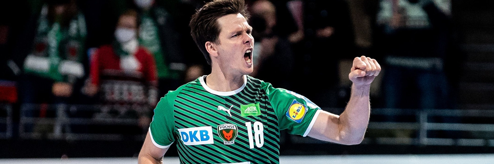 Will auch für sein Heimatland so schön jubeln: Füchse-Star Hans Lindberg.