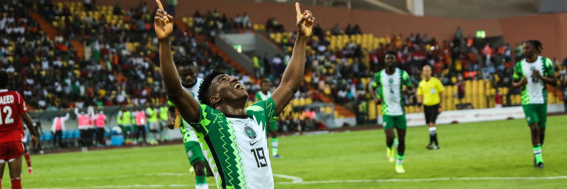 Taiwo, Taiwo, das Goal das macht ihn froh! Union-Stürmer Awoniyi hat jetzt seinen ersten Länderspieltreffer für Nigeria erzielt.