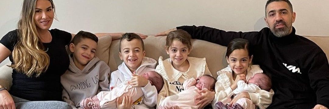 Glücklich zu neunt: Bushido und Anna-Maria Ferchichi mit ihren insgesamt sieben Kindern, die alle gesund sind.