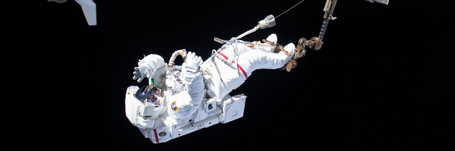 ESA-Astronaut Luca Parmitano beim Außeneinsatz an der Internationalen Raumstation ISS. (Symbolbild)