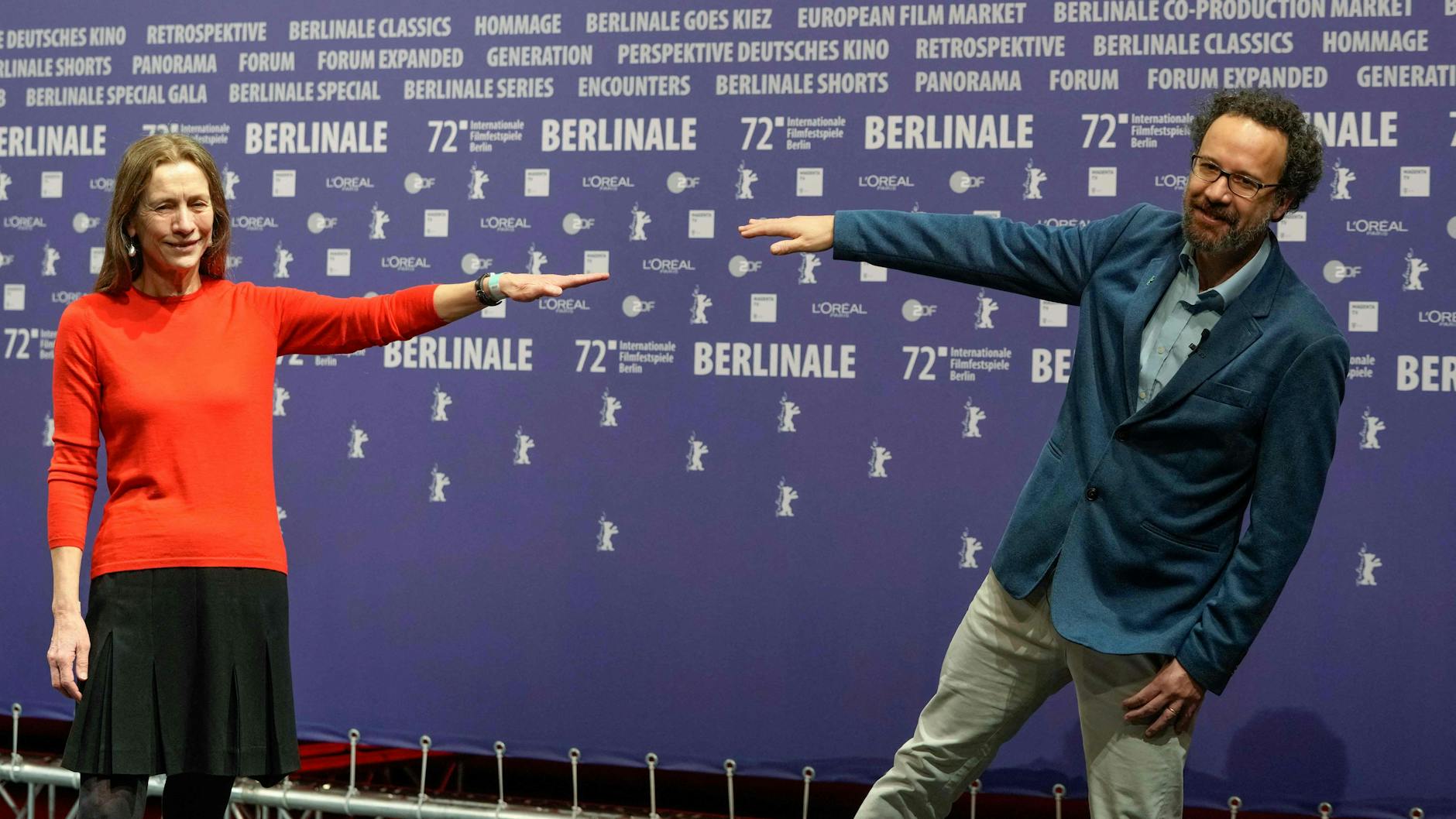 Die beiden Festivalleiter Mariette Rissenbeek und Carlo Chatrian stellten am Mittwoch in Berlin das Programm der diesjährigen Berlinale vor.
