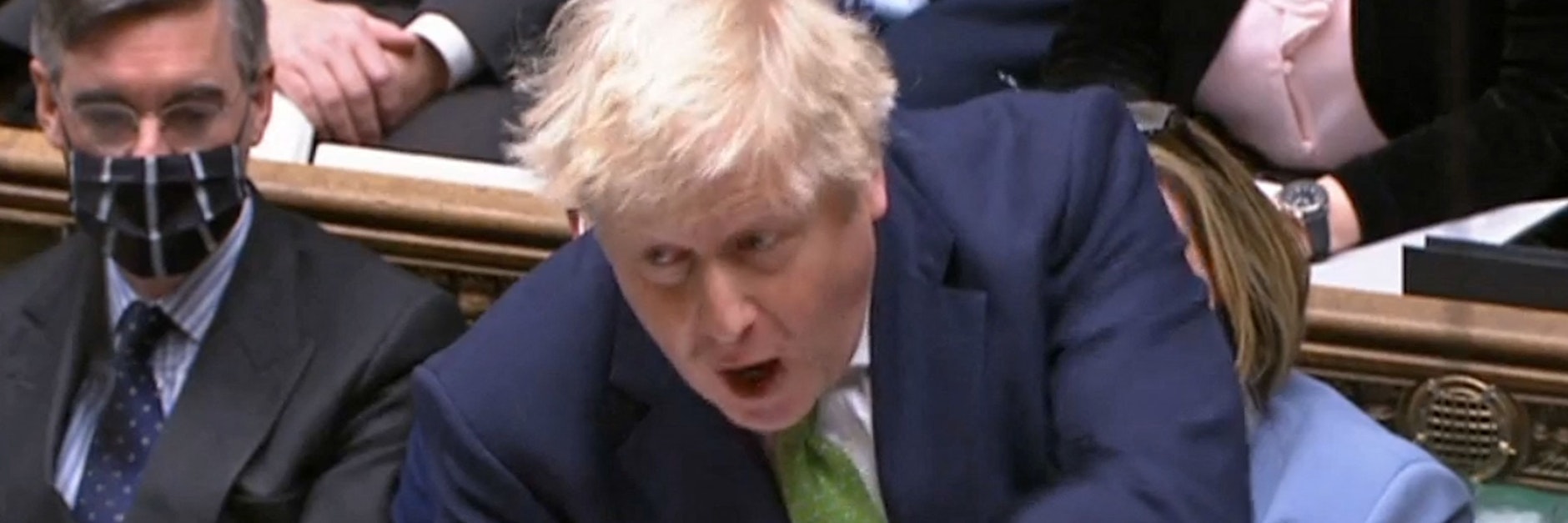 Boris Johnson am Mittwoch im britischen Parlament