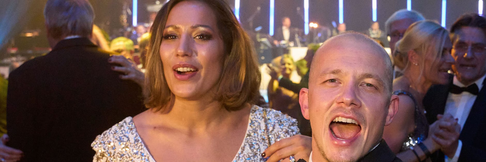 Kunstturner Fabian Hambüchen und seine Freundin Viktoria Feldbusch Anfang November beim 39. Deutschen SportpresseBall in der Alten Oper in Frankfurt.