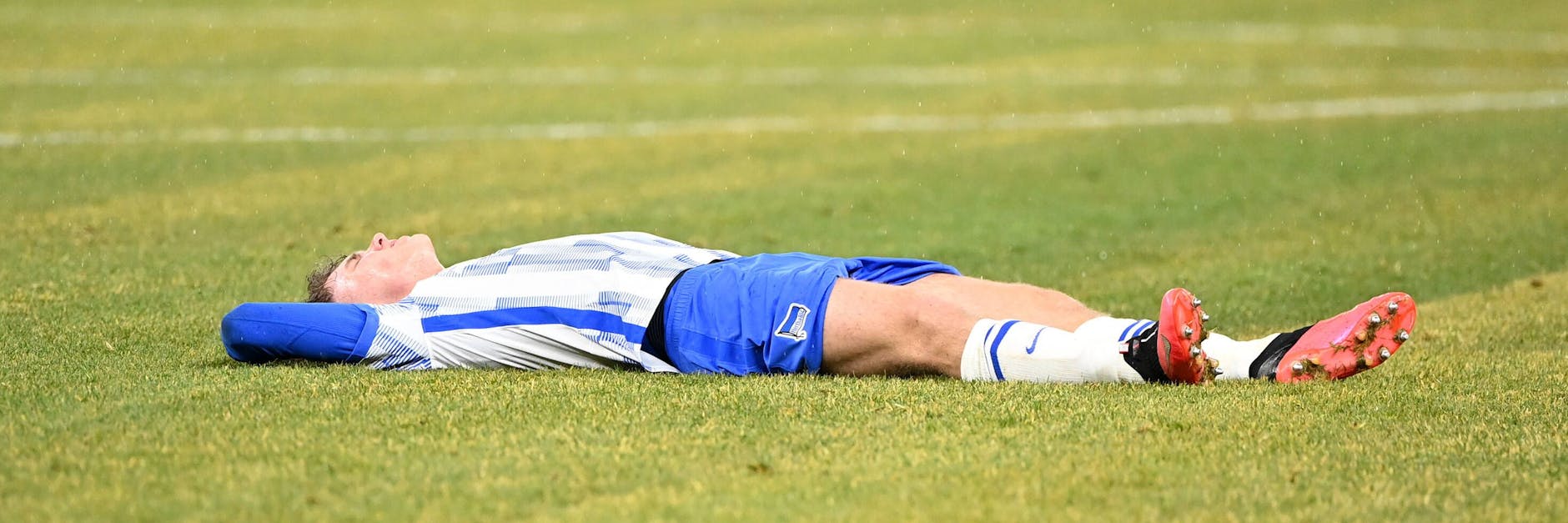 Youngster Linus Gechter hatte den geringsten Anteil an der Derby-Pleite gegen den 1. FC Union, spürt aber den Schmerz, den auch die Fans fühlen. 