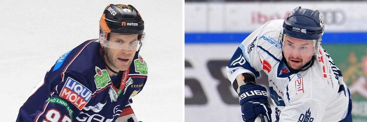 Eisbär Matt White jagt in der Topscorerwertung Jason Akeson (r.) und will mit dem EHC am Freitag gegen Straubing wieder punkten.
