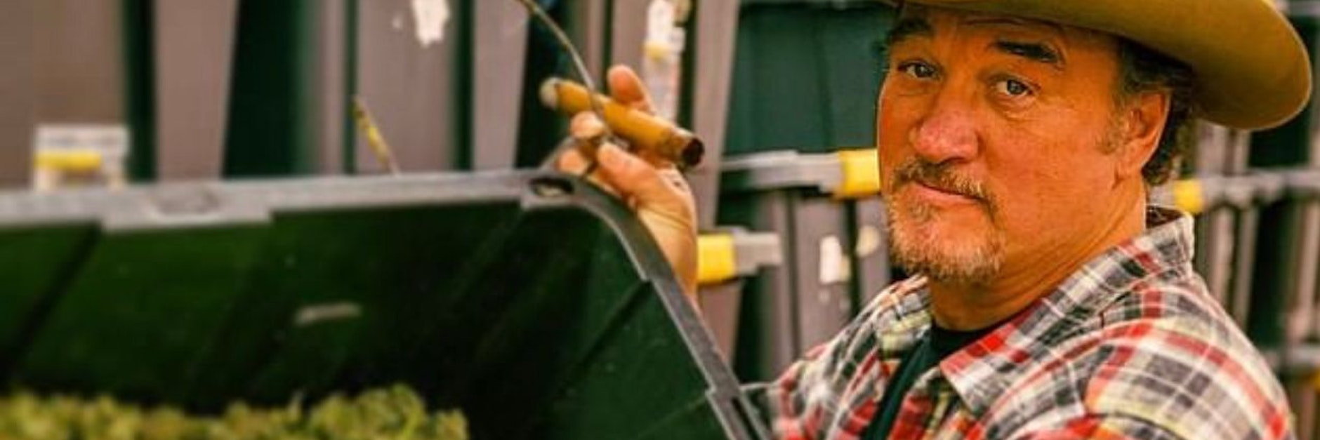 Jim Belushi zeigt seine reiche Ernte.