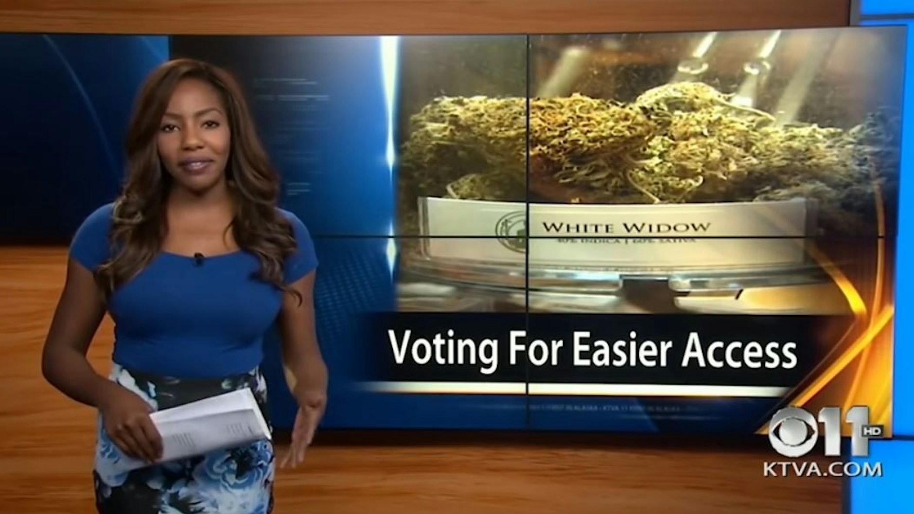 Charlo Green bei ihrer letzten Nachrichten-Moderation.