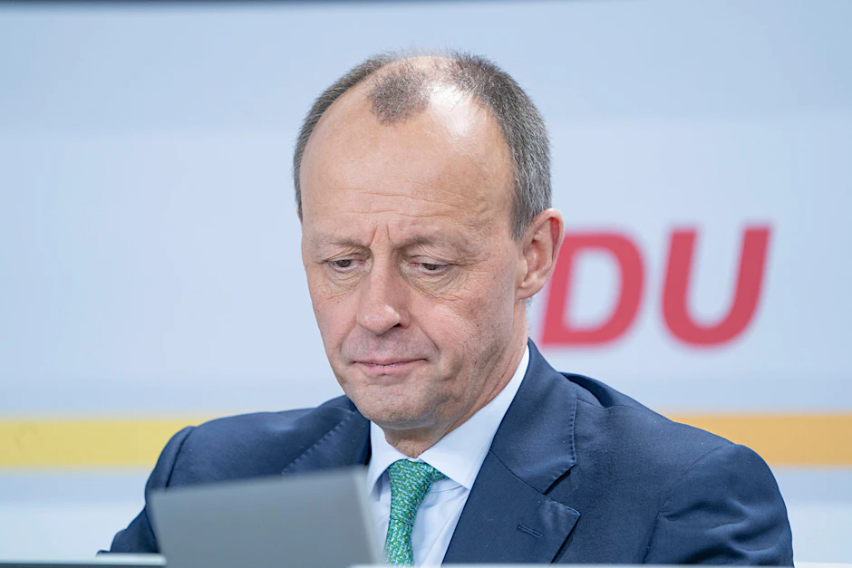 Der neue Parteivorsitzende Friedrich Merz am Sonnabend im Konrad-Adenauer-Haus in Berlin.