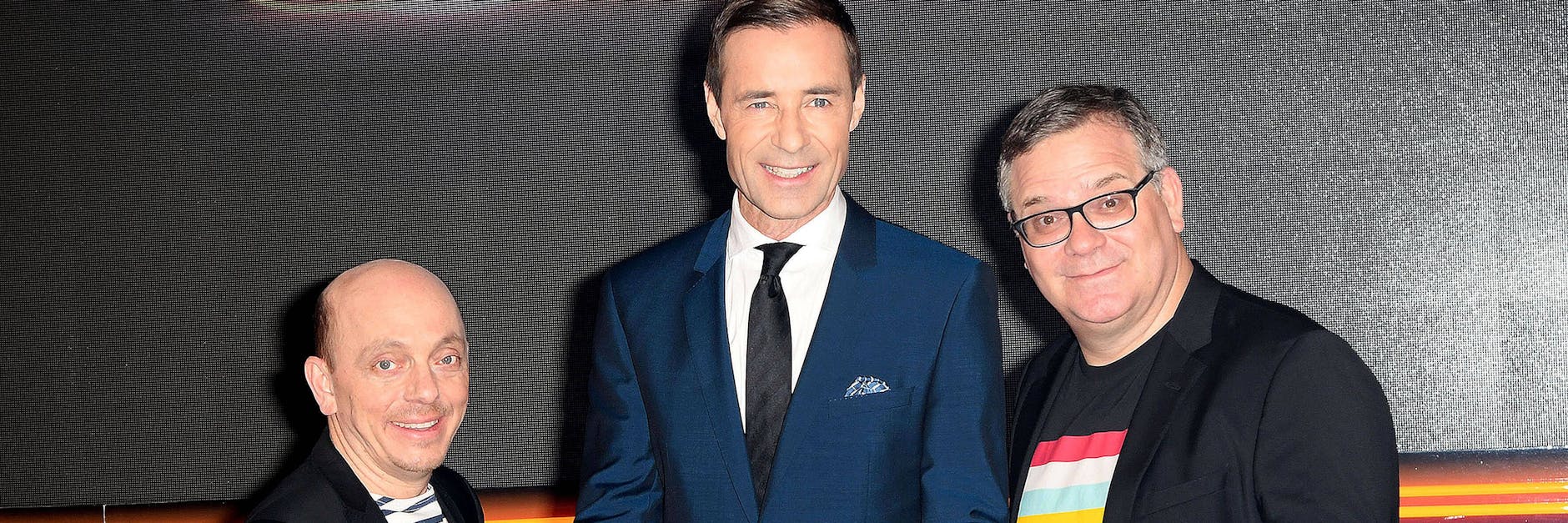 Sind das feste Team bei Wer weiß denn sowas?: Bernhard Hoecker, Kai Pflaume und Elton.