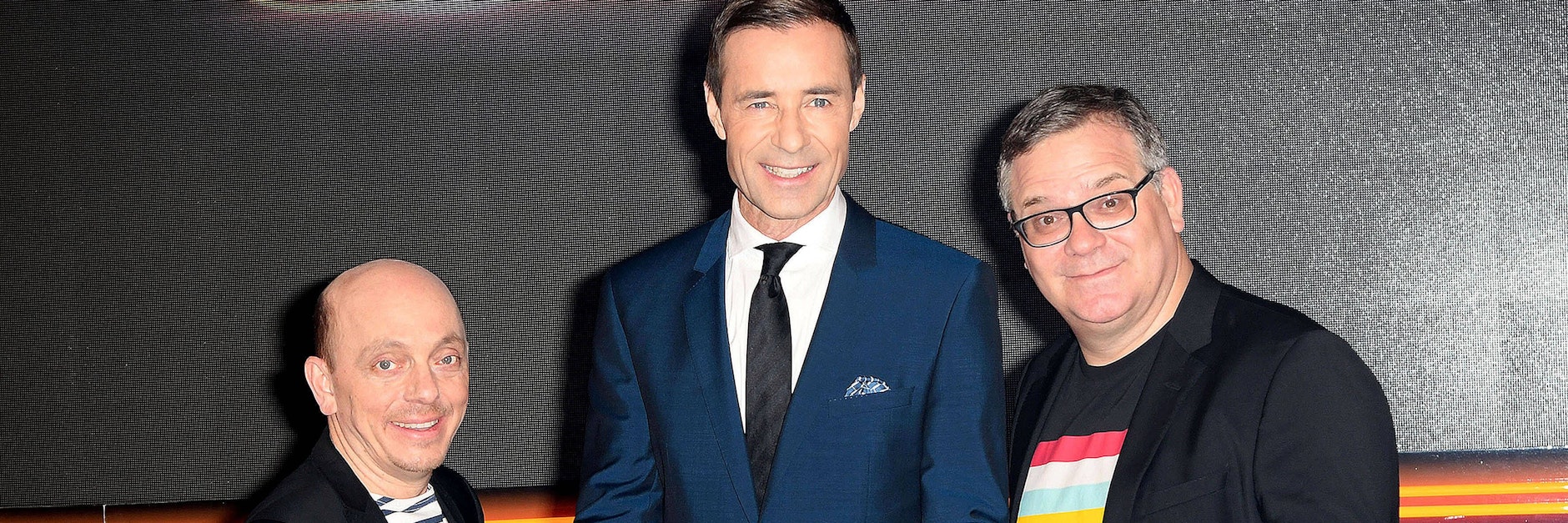 Sind das feste Team bei Wer weiß denn sowas?: Bernhard Hoecker, Kai Pflaume und Elton.