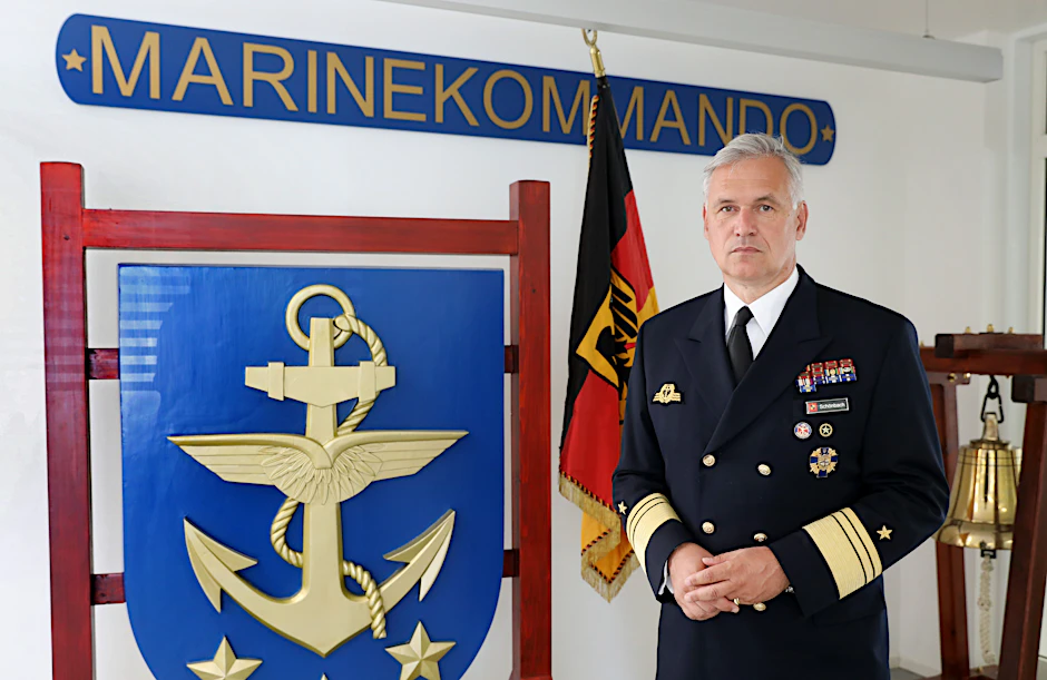 Vizeadmiral Kay-Achim Schönbach, Inspekteur der Deutschen Marine, im Marinekommando.&nbsp;
