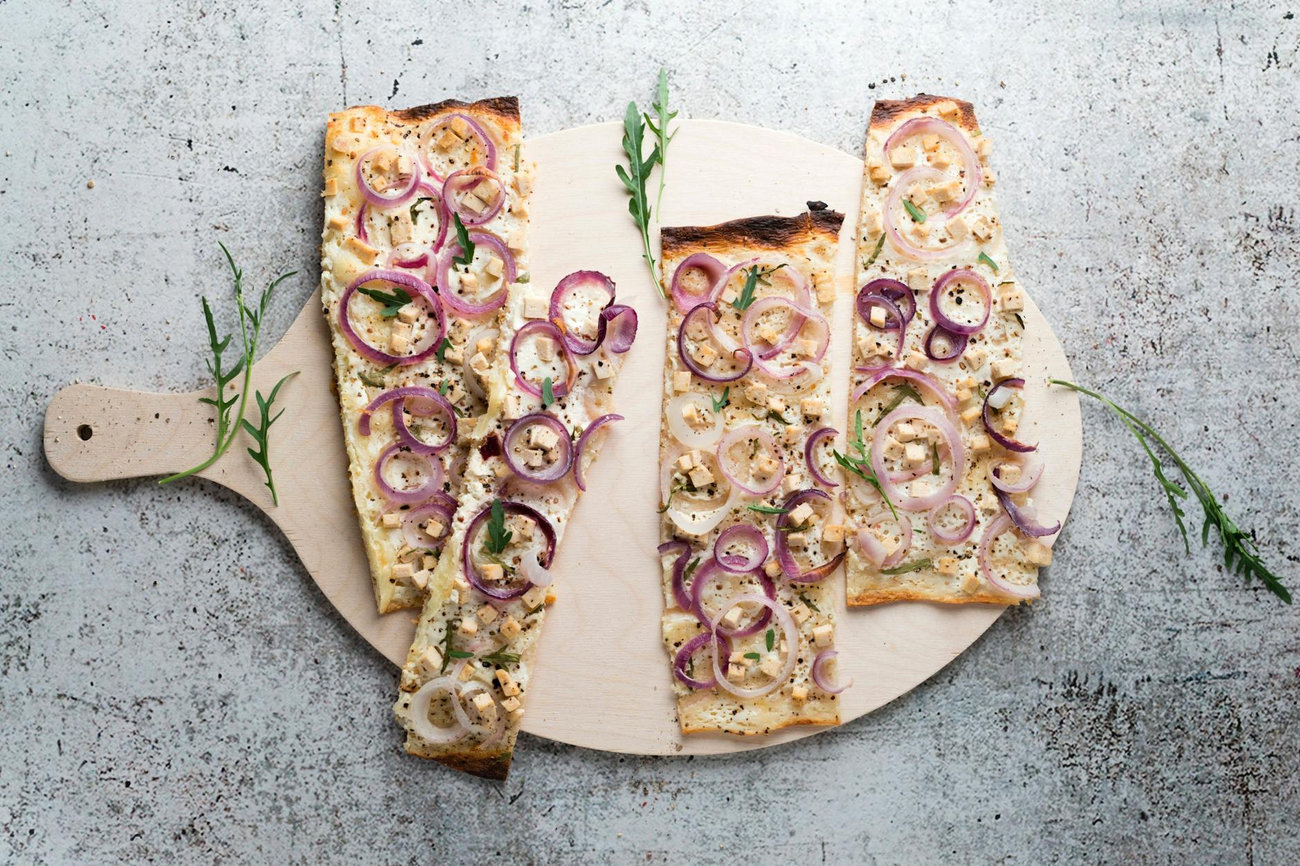 Ein typischer Flammkuchen