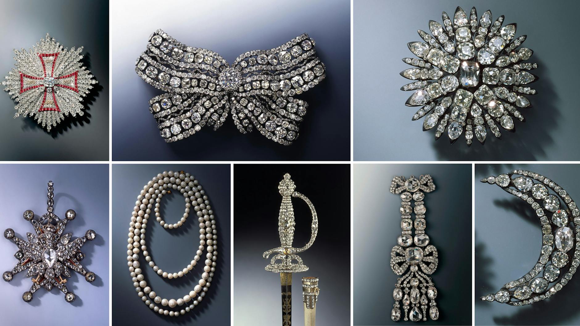 Hochkarätige Beute: Gestohlene Schmuckstücke, die in Dresden entwendet wurden.