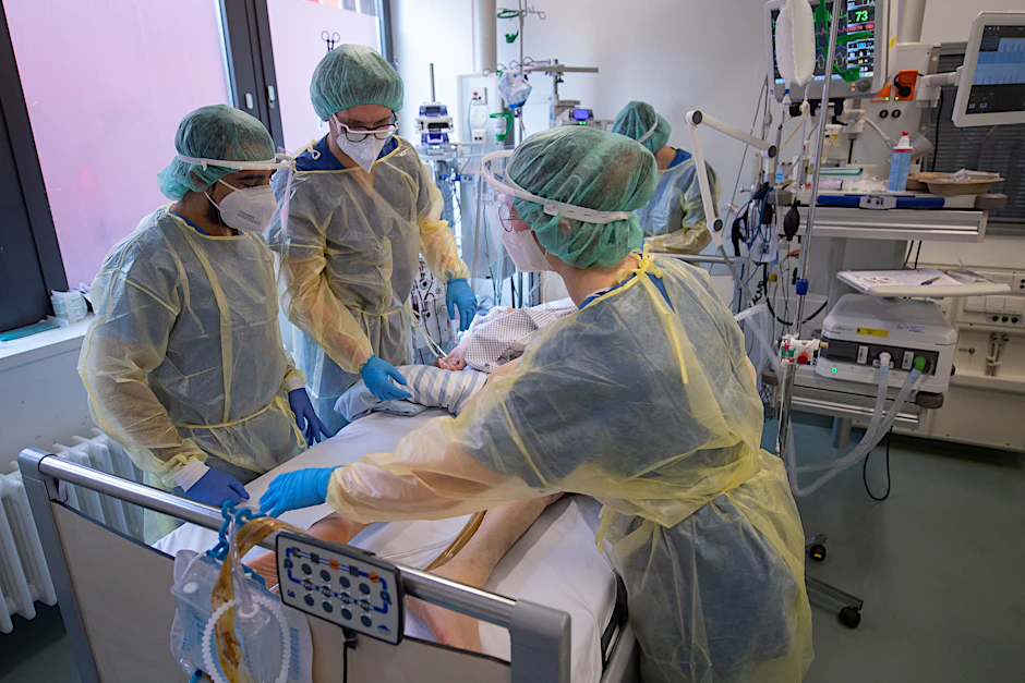 Ein Covid-Patient in Offenbach&nbsp; &nbsp;