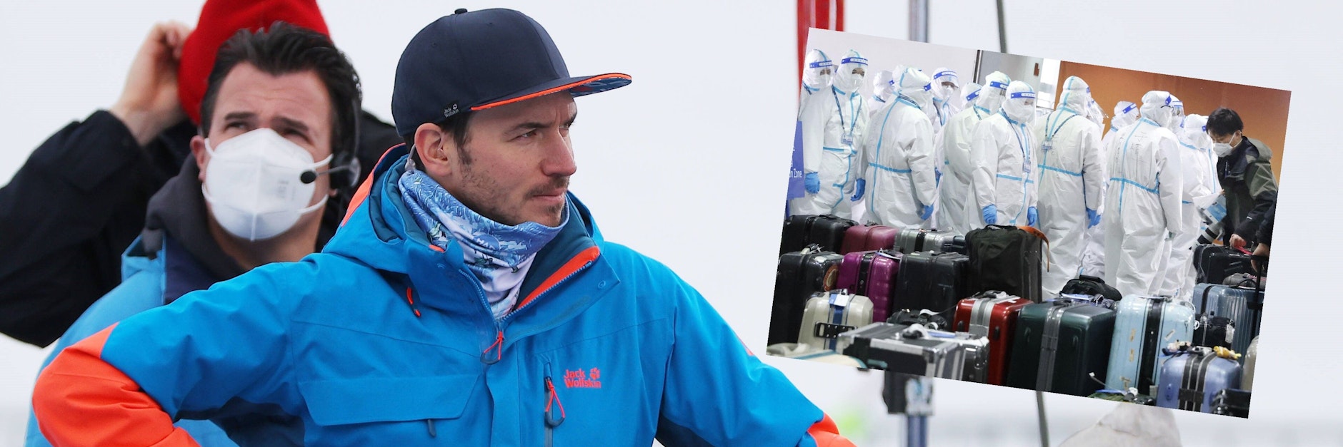 Felix Neureuther blickt nicht nur kritisch auf die Olympia-Anreise in Peking (r.), sondern fürchtet von Chinas Seite auch Manipulationen bei den Corona-Tests.