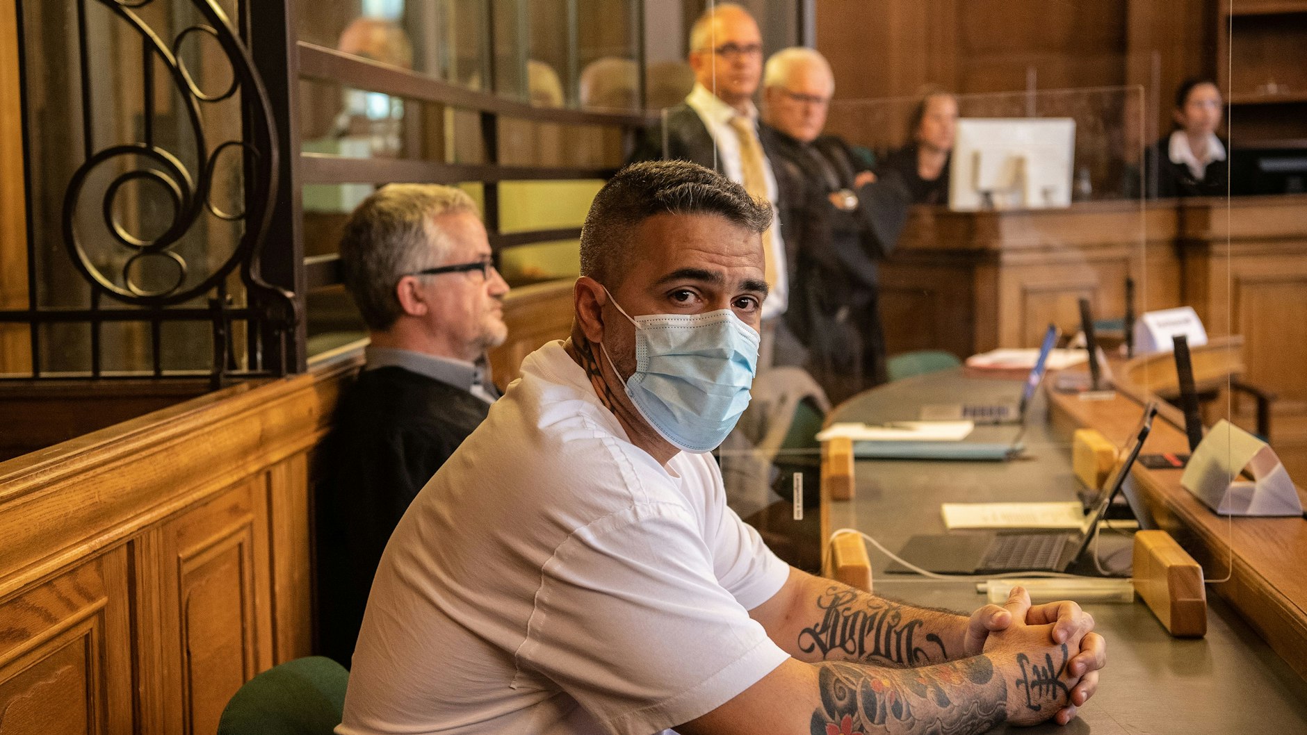 Anis Mohamed Youssef Ferchichi, bekannt als Rapper Bushido, sagte beim Abou-Chaker-Prozess aus.