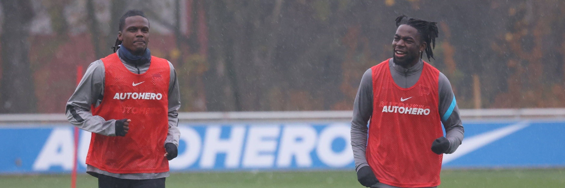 Dedryck Boyata und Jordan Torunarigha beim Hertha-Training.