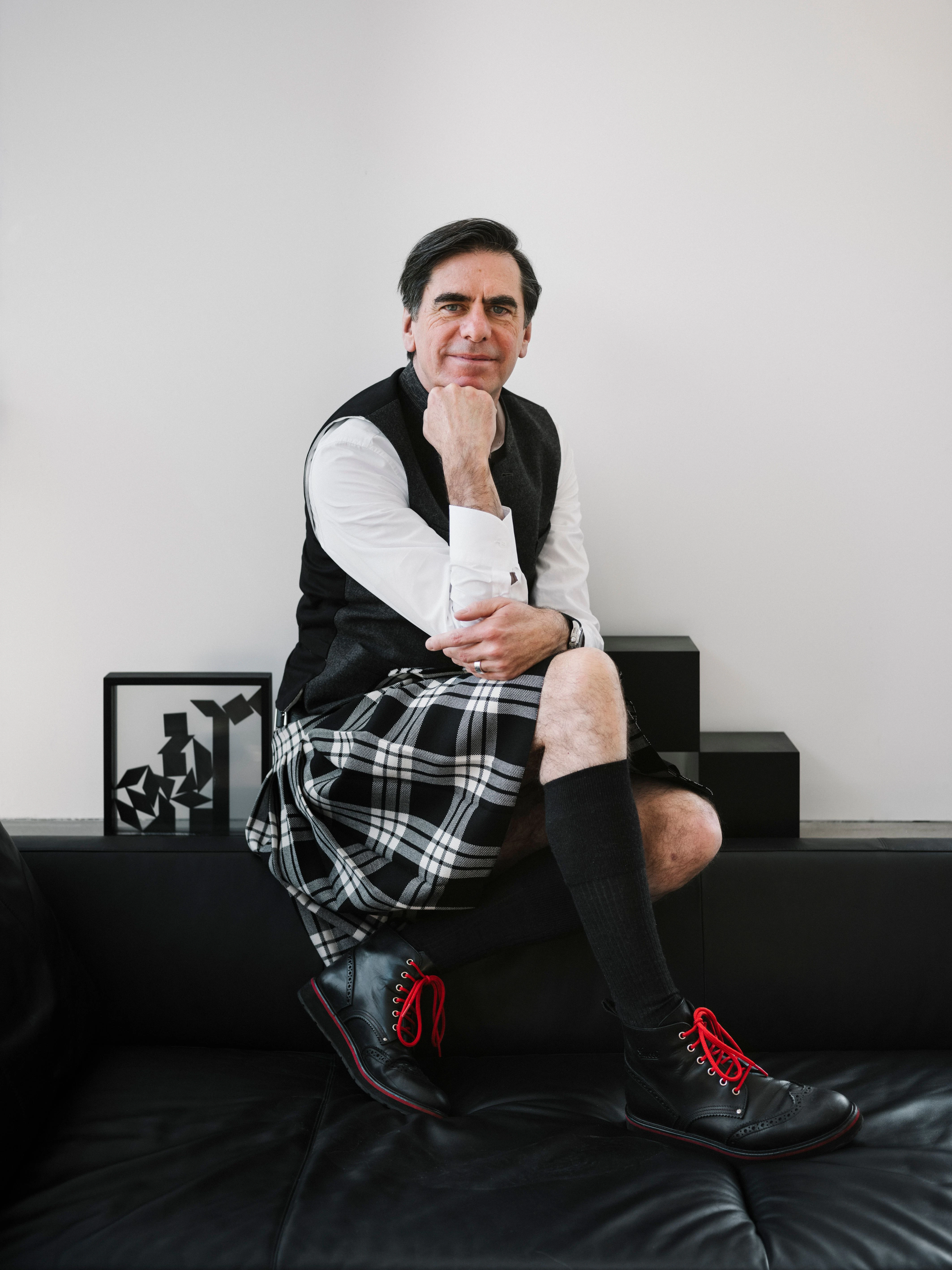 Die Leute finden’s cool: de Schryver zeigt sich gern im Kilt.