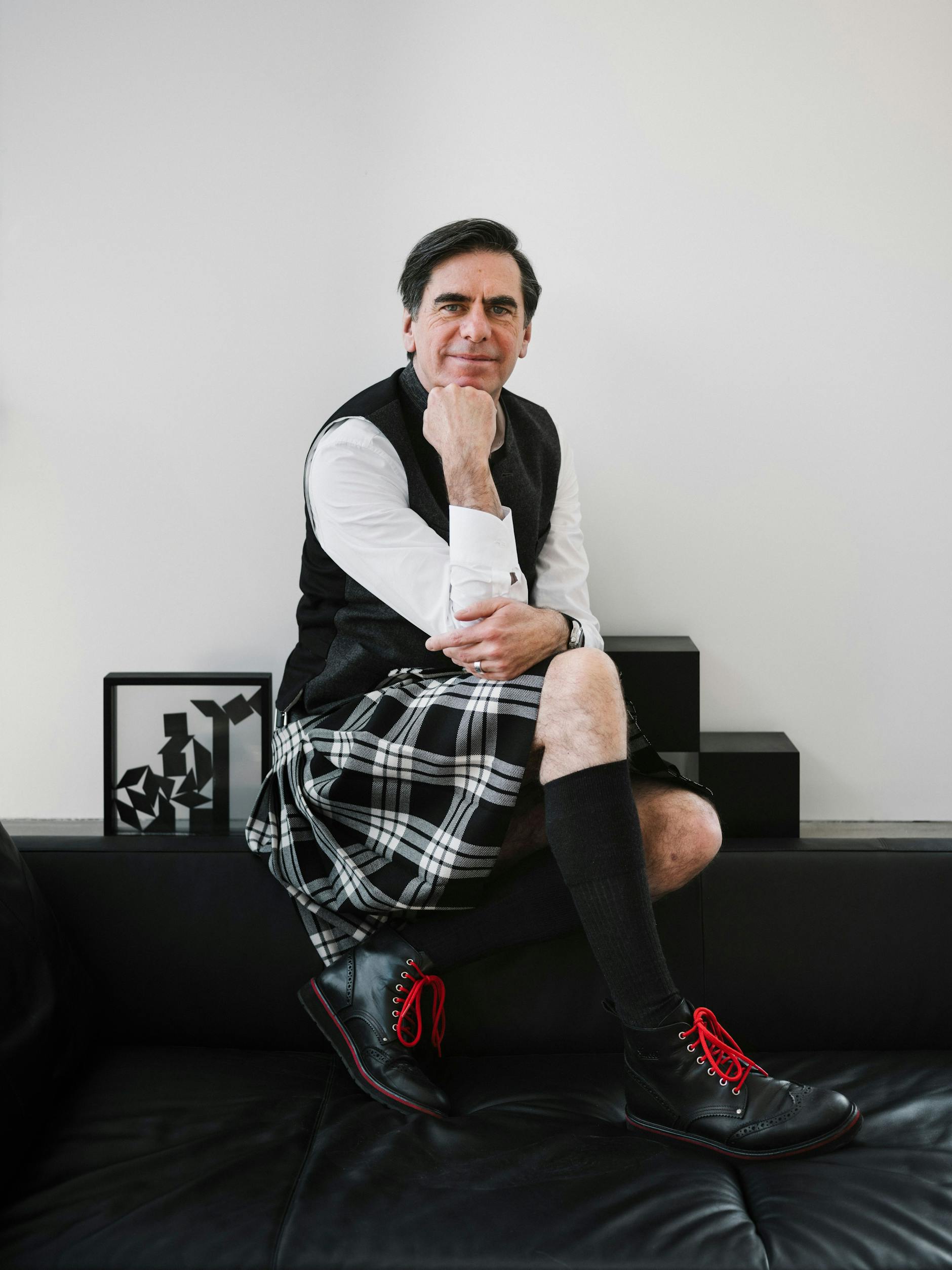 Die Leute finden’s cool: de Schryver zeigt sich gern im Kilt.