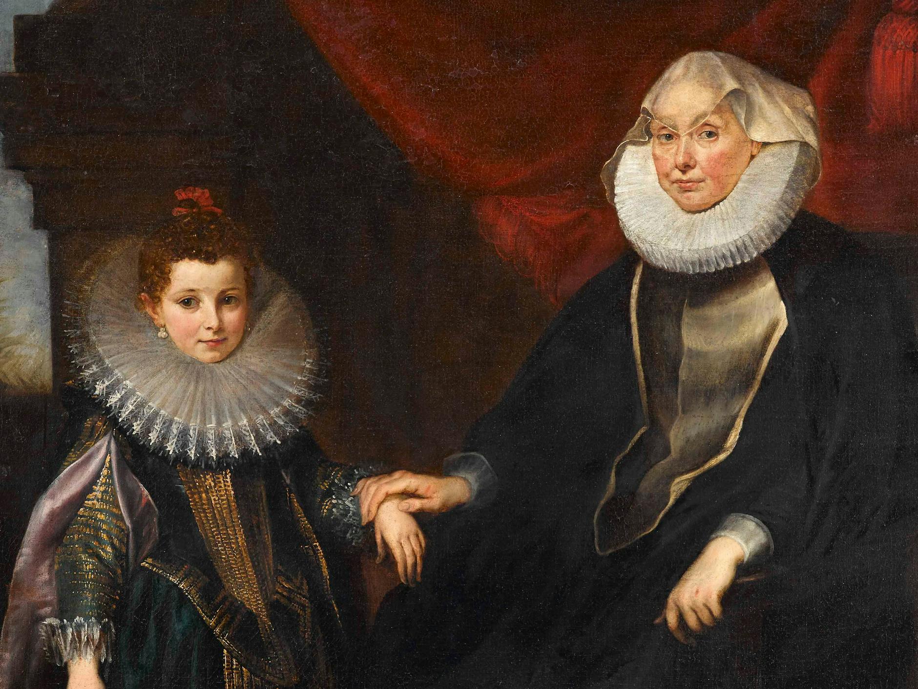 Peter Paul Rubens, Geronima
Spinola Spinola und ihre
Enkelin Maria Giovanna Serra,
um 1605/06, (Ausschnitt)