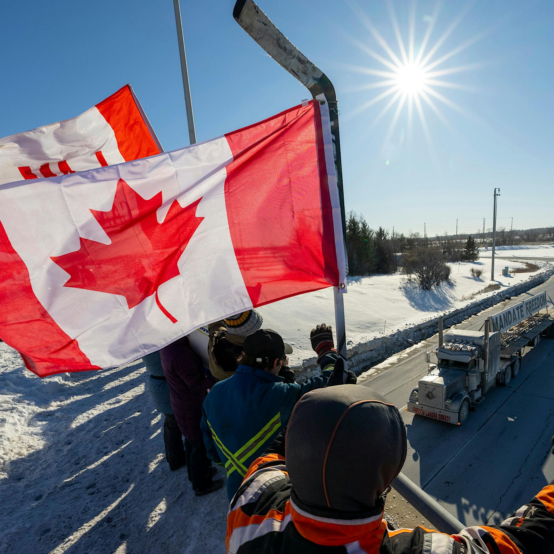 „Freedom Convoy“ in Kanada: Trucker protestieren gegen Corona-Impfpflicht