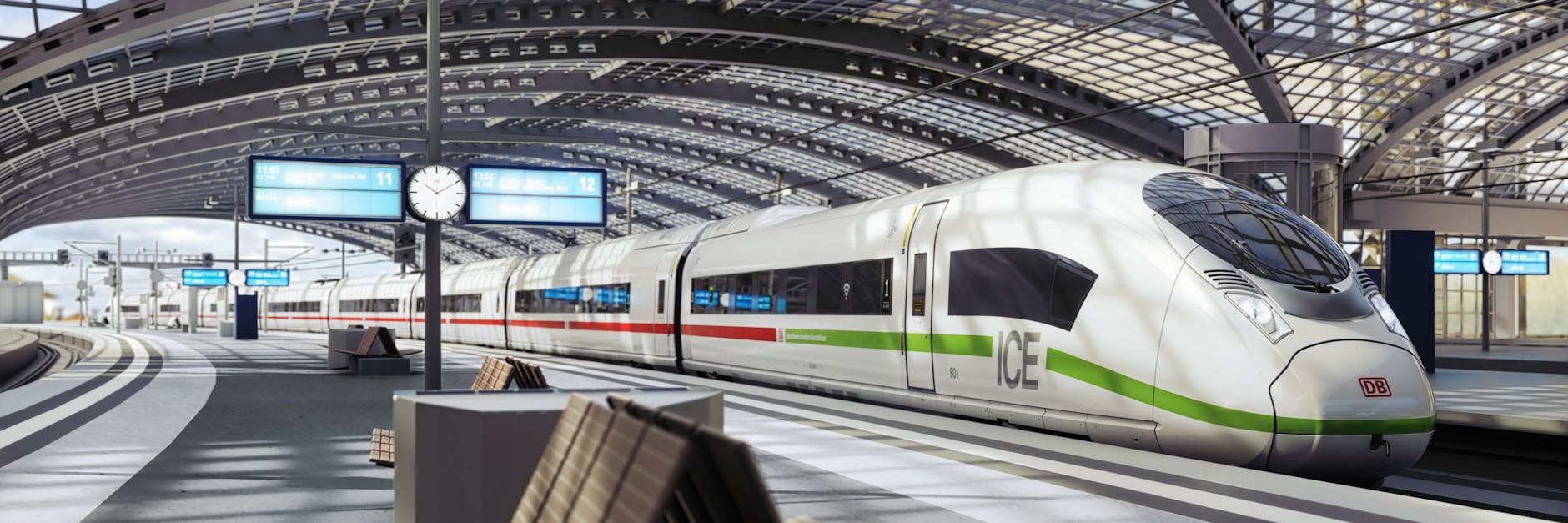 Der ICE 3neo am Berliner Hauptbahnhof.