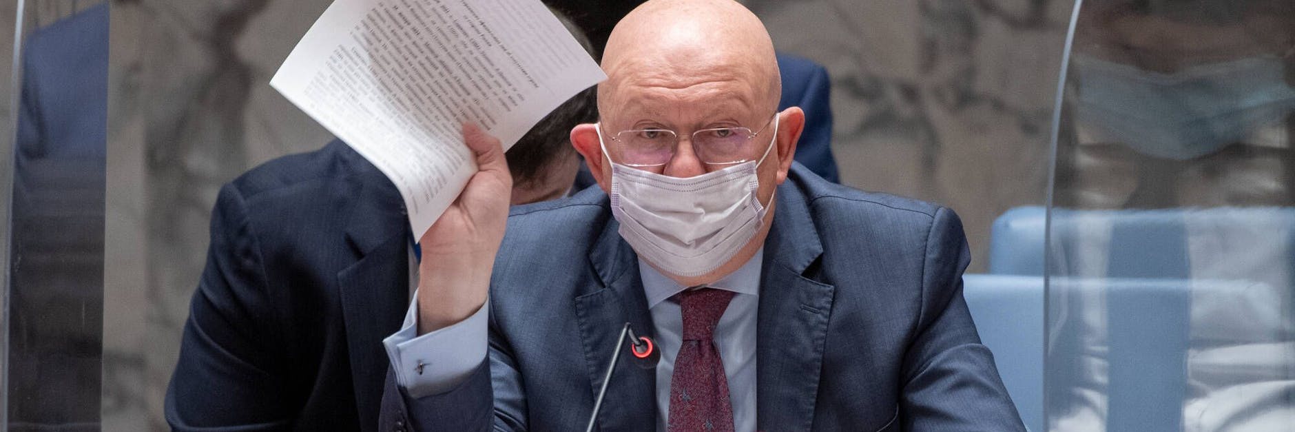 Russlands UN-Botschafter Wassili Nebensja warf dem Westen in New York „Megafon-Diplomatie“ vor.