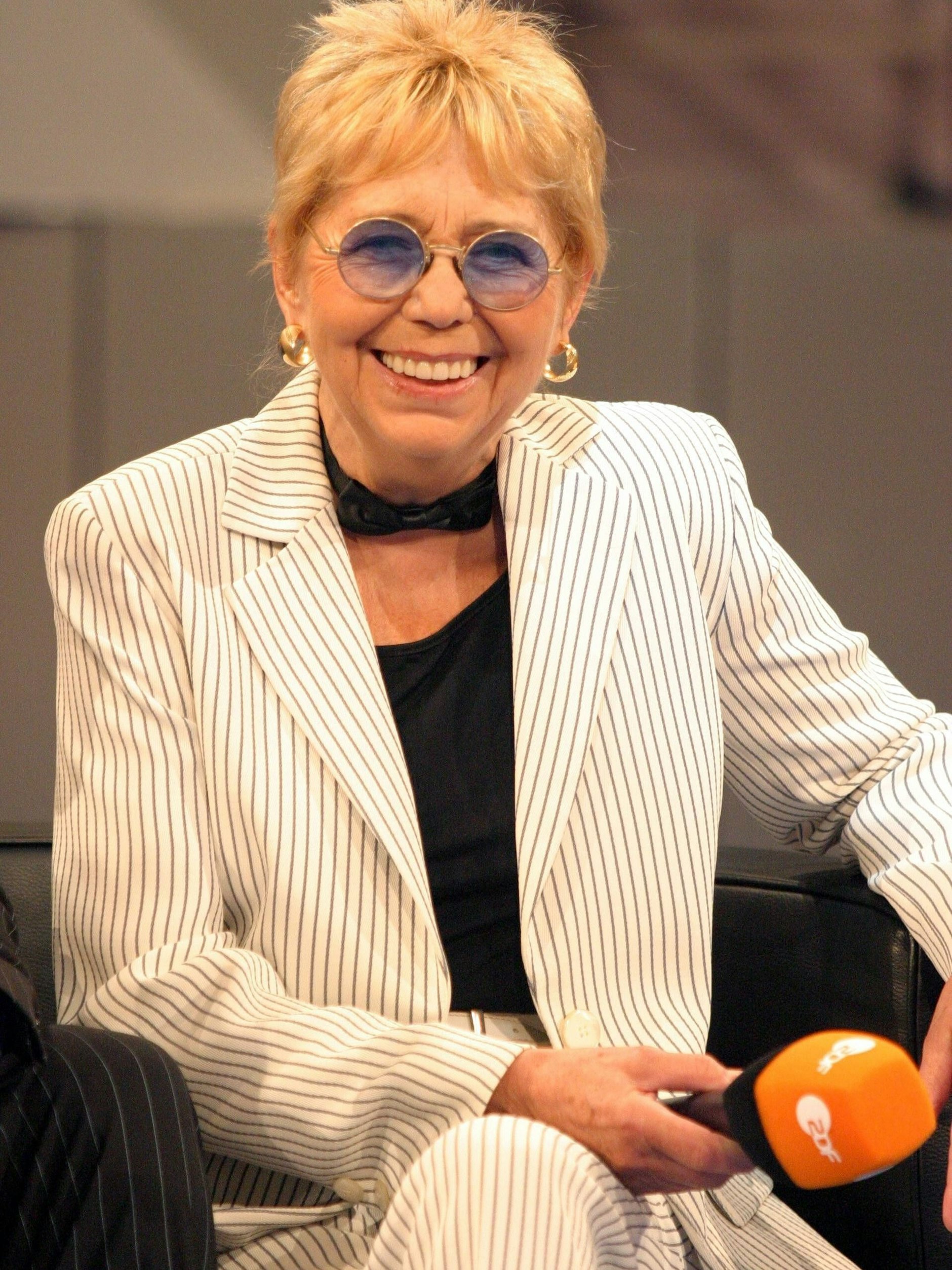 DDR-Fernseh-Star Ellen Tiedtke bei einem Auftritt in der Ostalgie Show des ZDF im Mainzer Fernsehgarten.