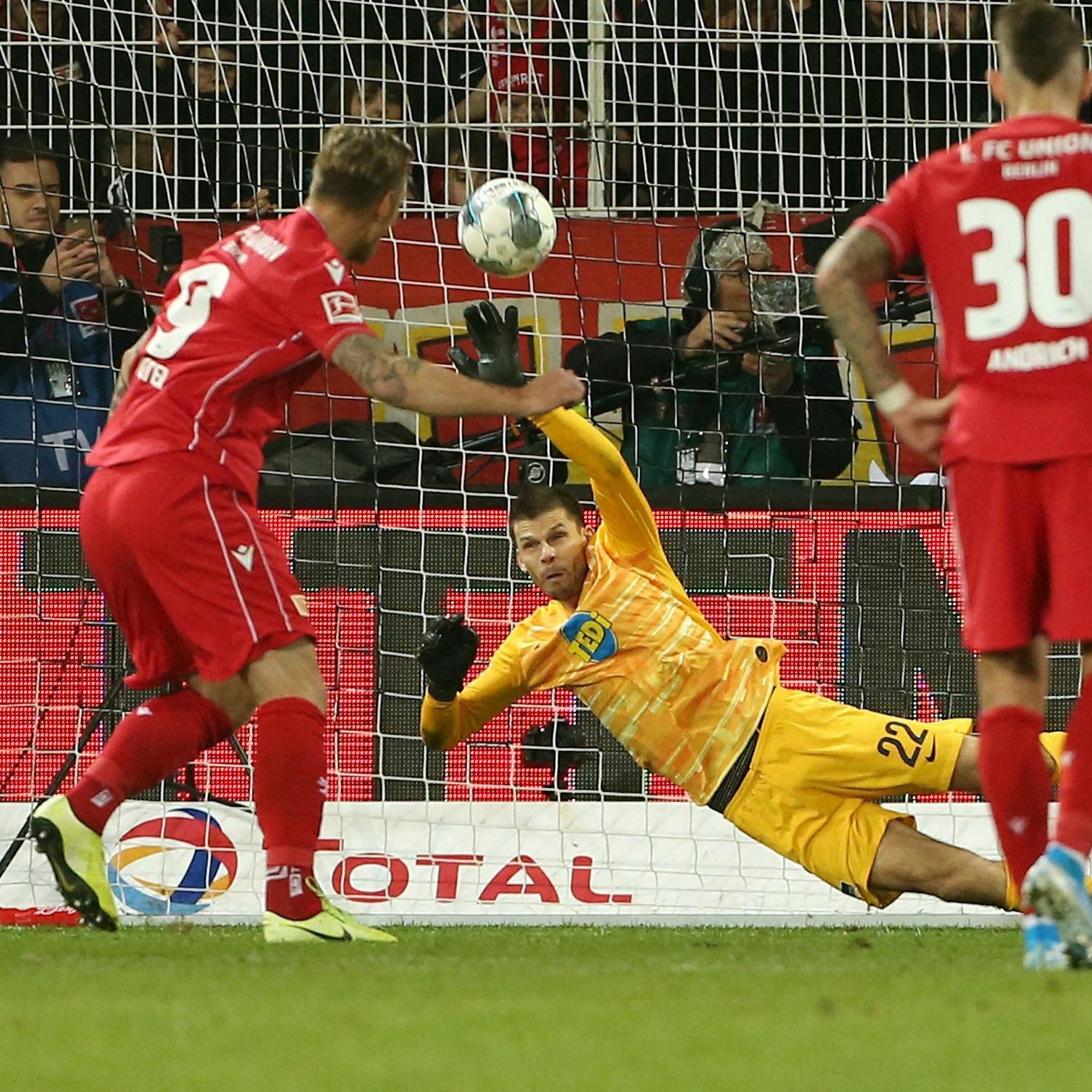 Sebastian Polter traf beim Derby im November 2019 zum 1:0-Siegtreffer für Union.
