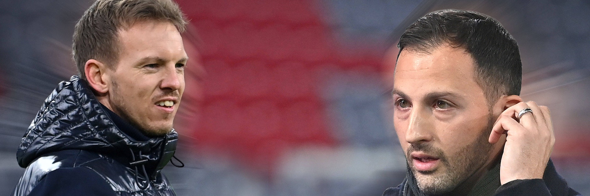 Kumpel seit der gemeinsamen Fußballlehrer-Ausbildung: Bayerns Julian Nagelsmann und Leipzigs Domenico Tedesco.