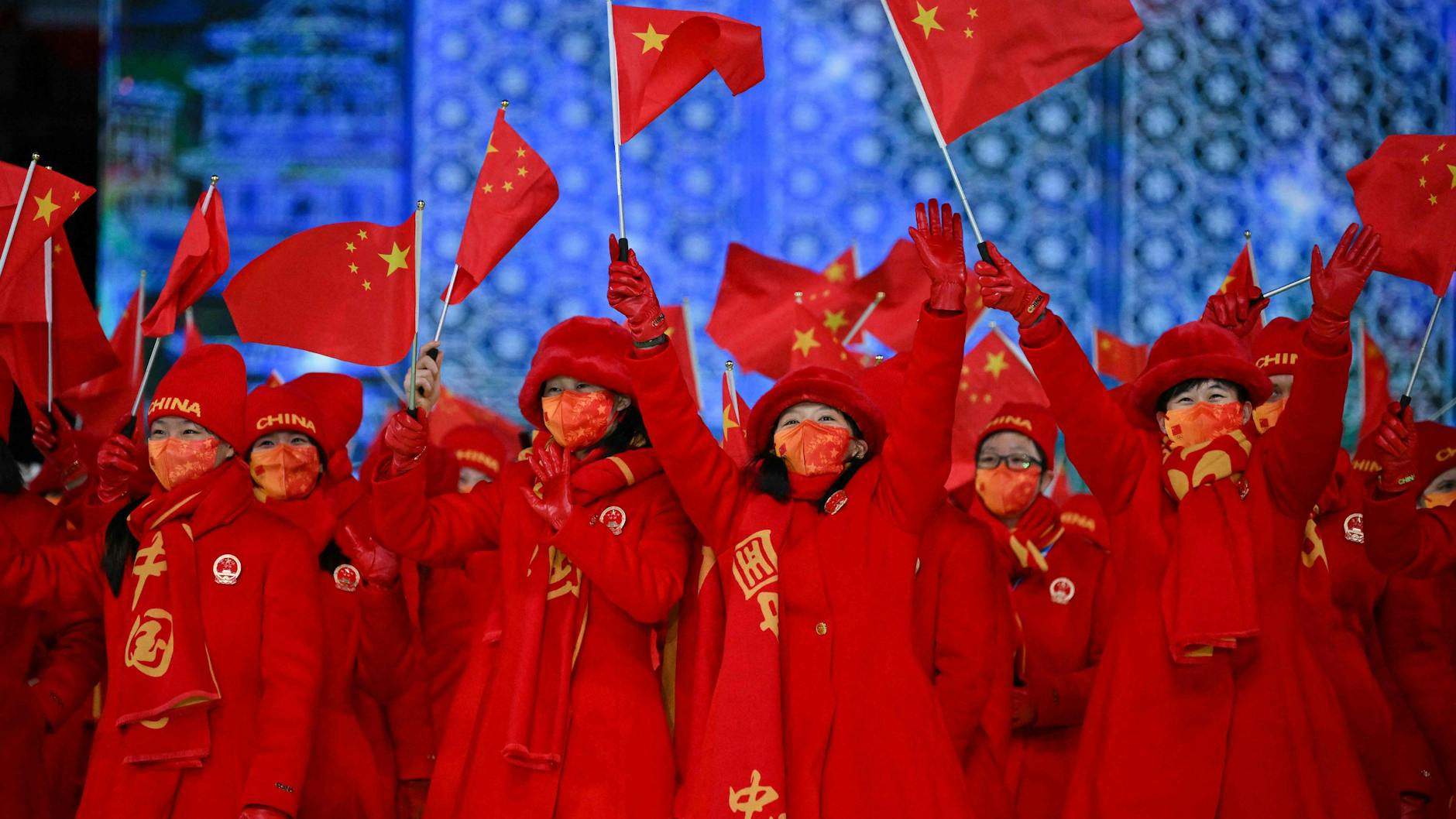 Das Team von China wurde von den geladenen Gästen gefeiert.