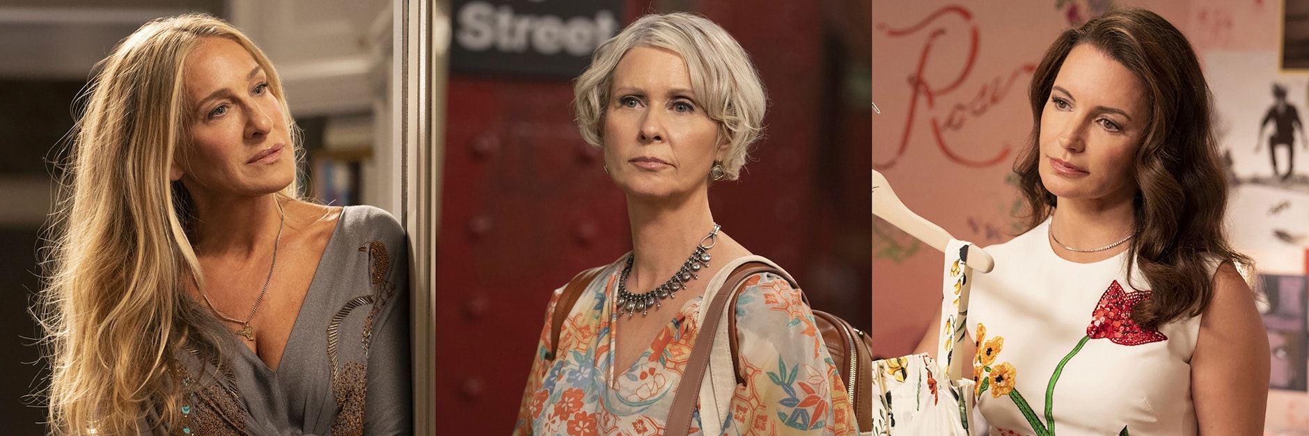 Die Ur-Besetzung von&nbsp;„Sex and the City“: Sarah Jessica Parker, Cynthia Nixon and Kristin Davis (v. l.) in einer Szene von&nbsp;„And Just Like That …“.