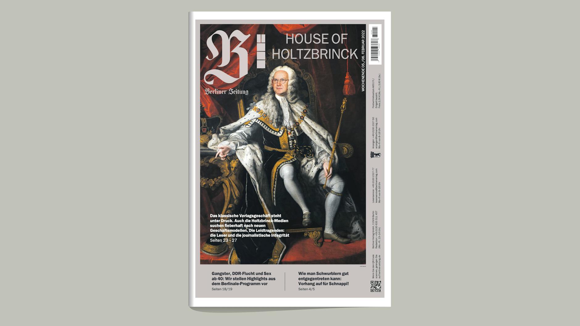 Das Cover der Wochenendausgabe der Berliner Zeitung vom 5./6. Februar 2022