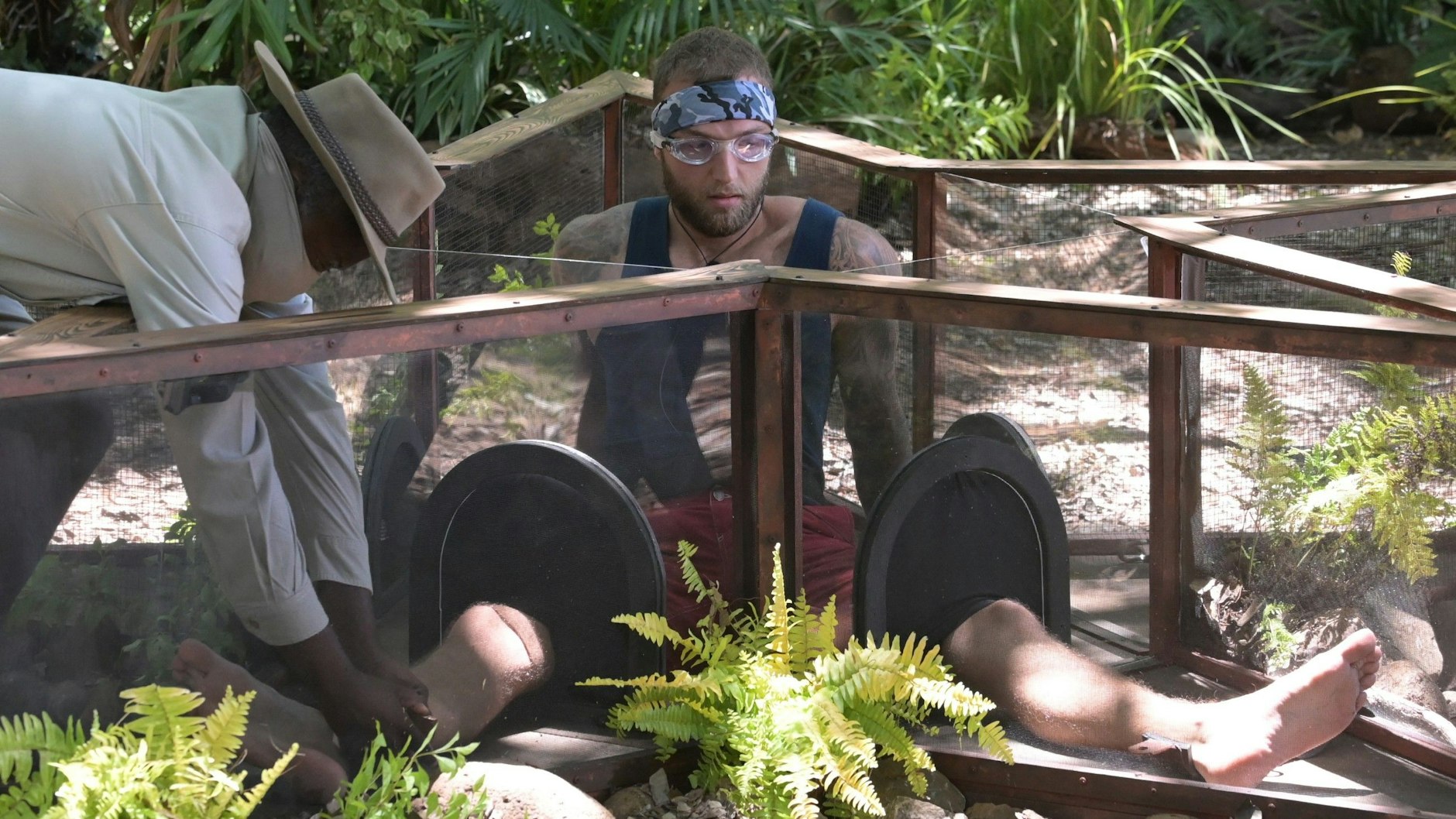 Filip Pavlovic bei seiner Finalprüfung im Dschungelcamp