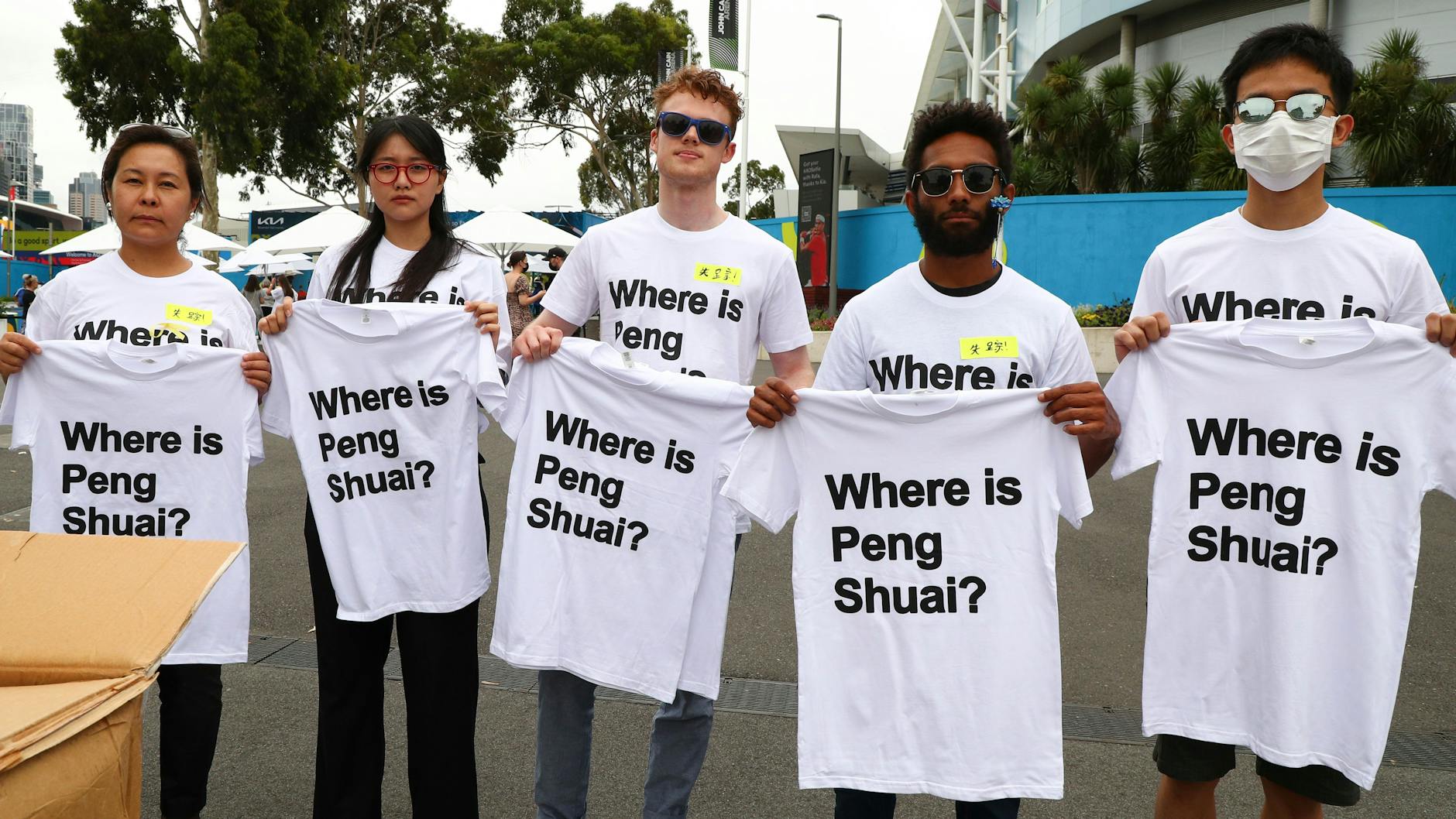 Auch bei den Australian Open im Januar stand Peng Shuai im Mittelpunkt und erhielt Unterstützung von verschiedenen Hilfsorganisationen.
