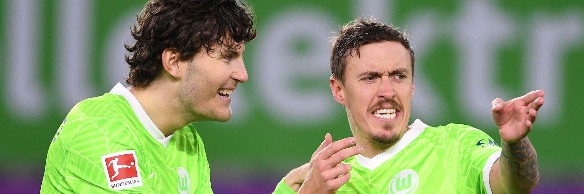 Stürmer Jonas Wind (l.) und der VfL Wolfsburg hören bereits auf die Kommandos von Ex-Union-Profi Max Kruse.