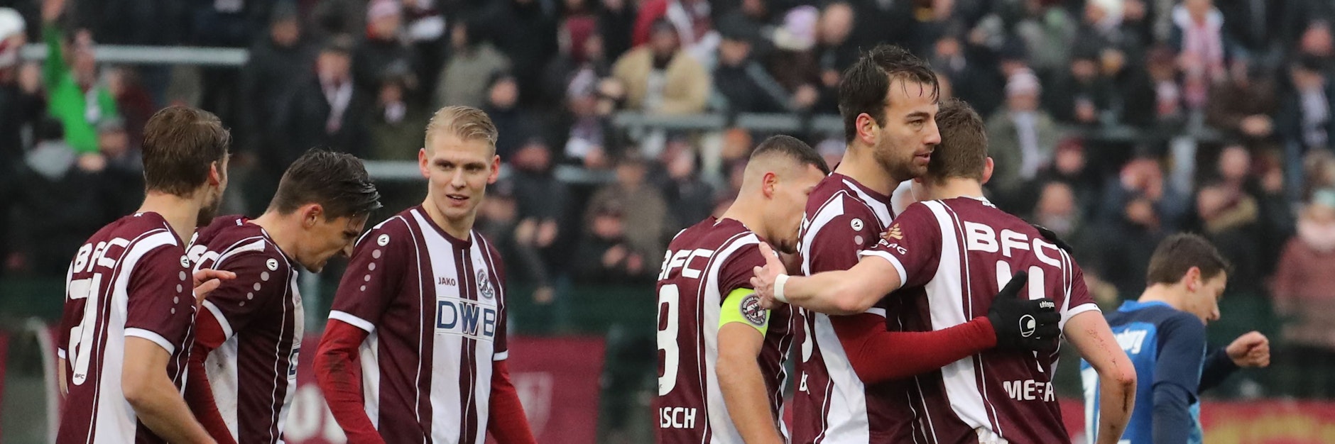 Wollen auch bei Tasmania am Freitag jubeln: die Jungs von Spitzenreiter BFC Dynamo.