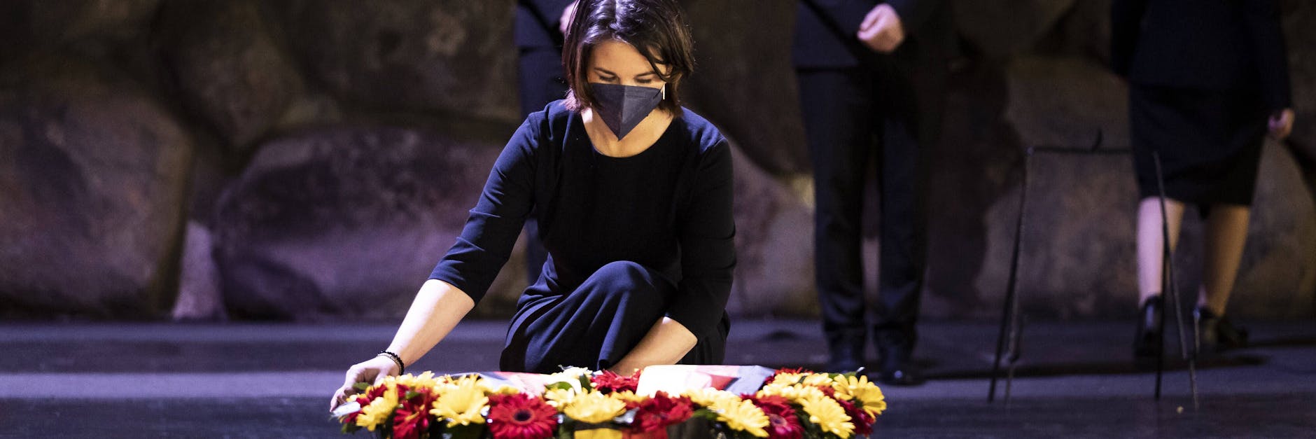 Annalena Baerbock (Grüne) legte in Yad Vashem einen Kranz ab.