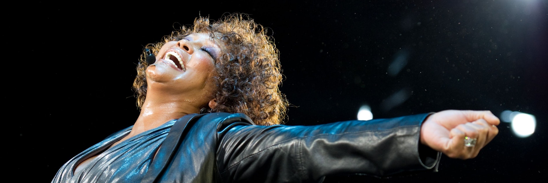 US-Sängerin Whitney Houston bei einem Konzert-Auftritt in Deutschland 2010.