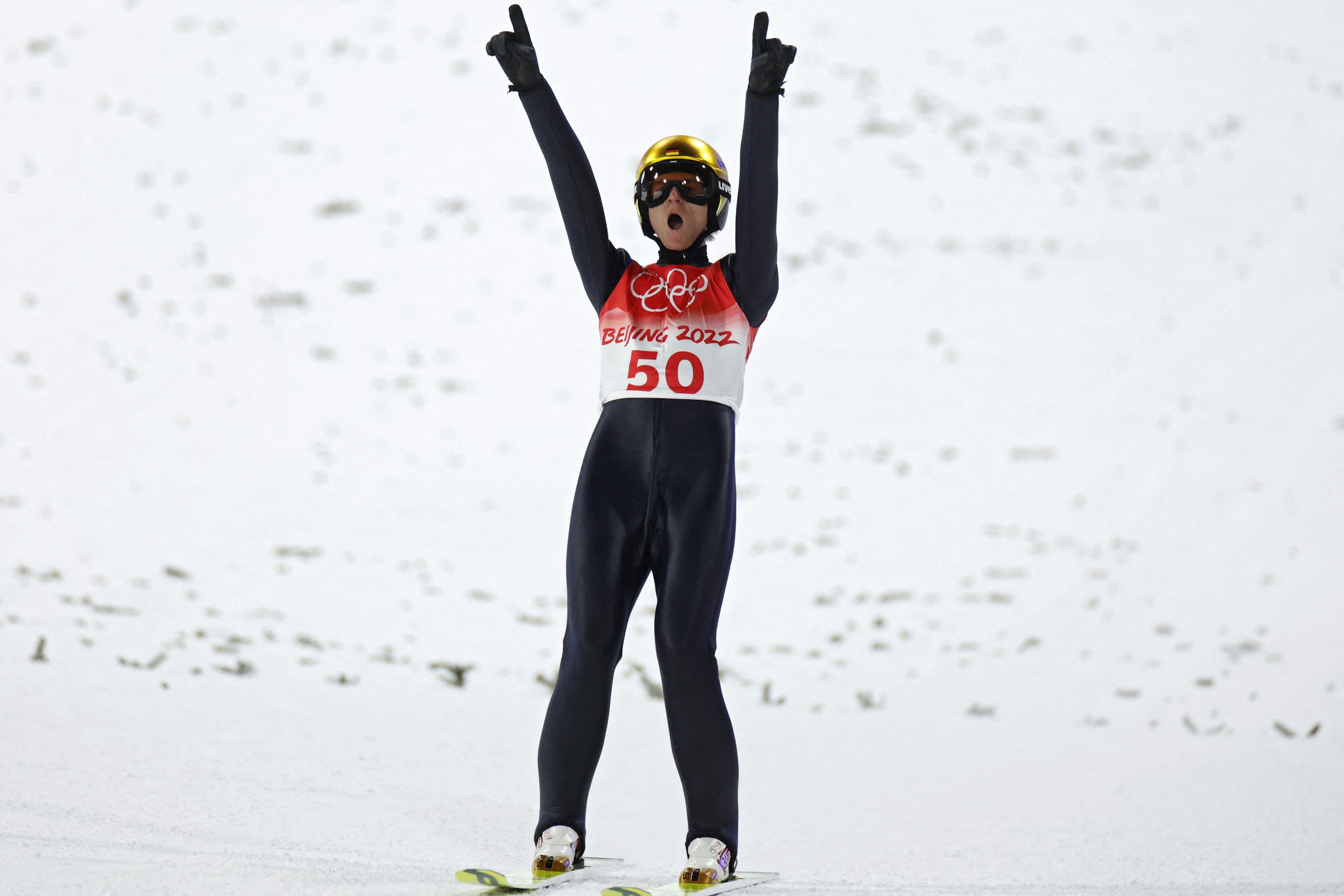 Image - Versöhnung mit Olympia 2022: Karl Geiger springt von der Großschanze zu Bronze