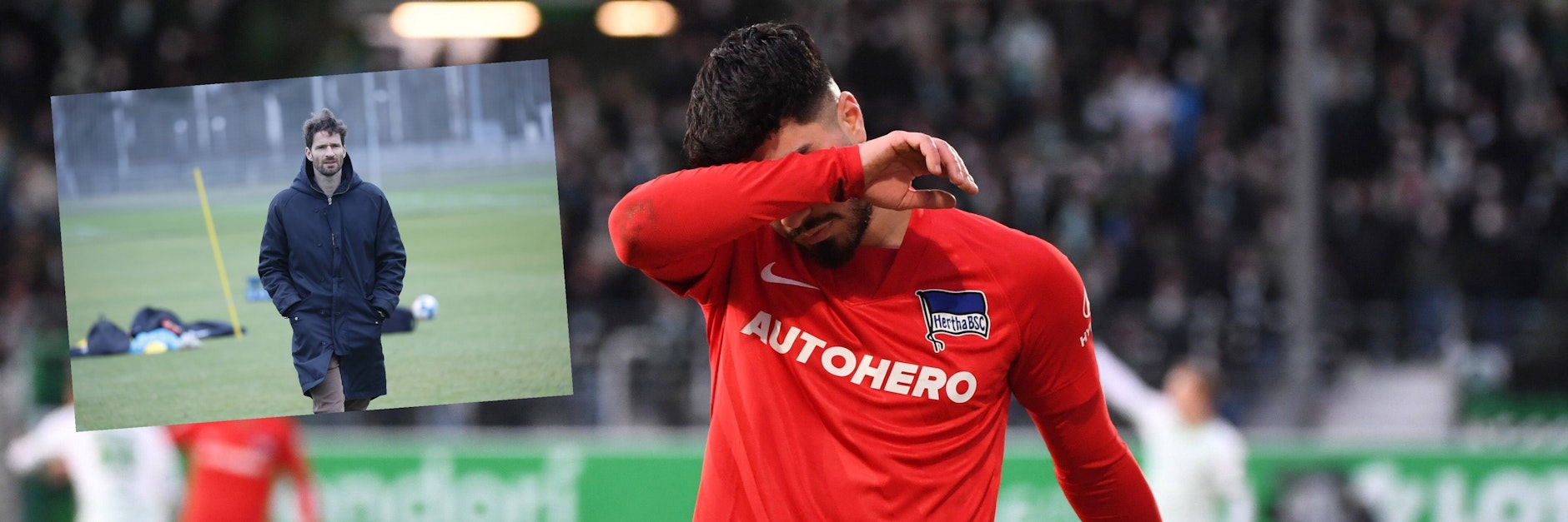 Suat Serdar und Arne Friedrich (l.) hat es bei Hertha BSC erwischt. Der Mittelfeldmann und der Sportdirektor infizierten sich mit Corona.